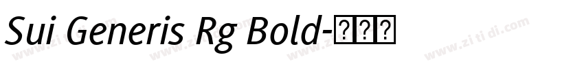 Sui Generis Rg Bold字体转换